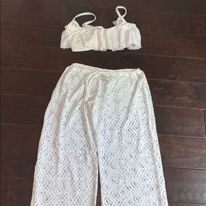 2 beach pants a bikini top